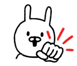 Simple Rabbit Conversation Sticker sticker #9040734