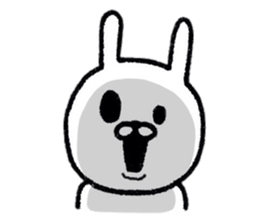 Simple Rabbit Conversation Sticker sticker #9040735