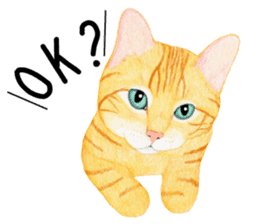 Orange tabby cat Sticker. sticker #9040821