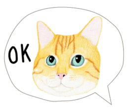 Orange tabby cat Sticker. sticker #9040840