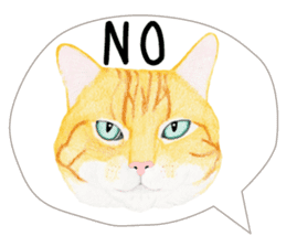 Orange tabby cat Sticker. sticker #9040841