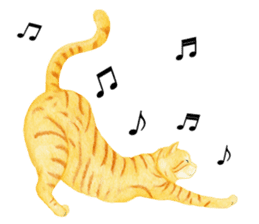 Orange tabby cat Sticker. sticker #9040850