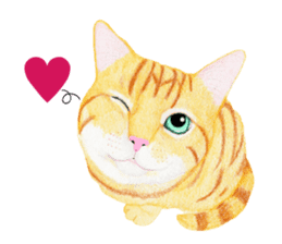 Orange tabby cat Sticker. sticker #9040854