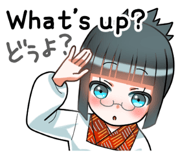 a girl in japanese native dress sticker #9041377