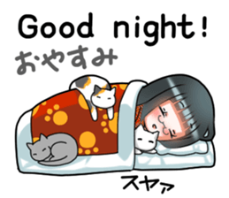 a girl in japanese native dress sticker #9041383