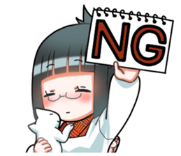 a girl in japanese native dress sticker #9041385