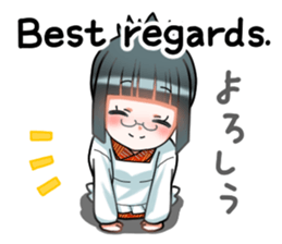 a girl in japanese native dress sticker #9041386