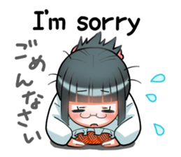 a girl in japanese native dress sticker #9041387