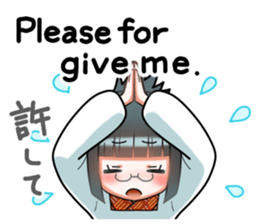 a girl in japanese native dress sticker #9041391