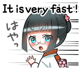 a girl in japanese native dress sticker #9041394