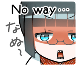 a girl in japanese native dress sticker #9041401