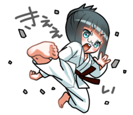 a girl in japanese native dress sticker #9041406