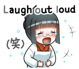 a girl in japanese native dress sticker #9041412