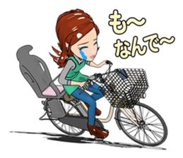 Bustling people sticker #9041622