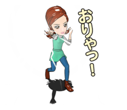 Bustling people sticker #9041626