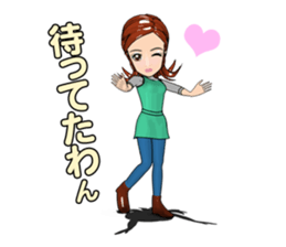 Bustling people sticker #9041628