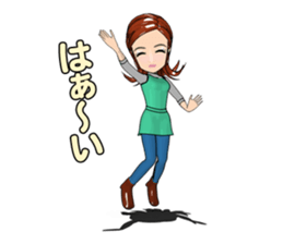 Bustling people sticker #9041629