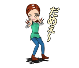 Bustling people sticker #9041630