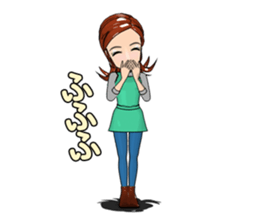 Bustling people sticker #9041631