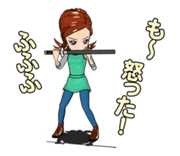 Bustling people sticker #9041636