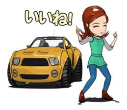 Bustling people sticker #9041647