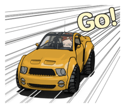 Bustling people sticker #9041648