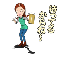 Bustling people sticker #9041653