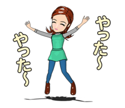 Bustling people sticker #9041655