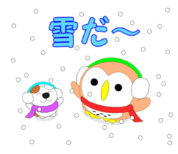 Fuku-chan 10. (owl) Winter version. sticker #9041901