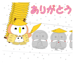 Fuku-chan 10. (owl) Winter version. sticker #9041912