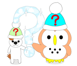 Fuku-chan 10. (owl) Winter version. sticker #9041917