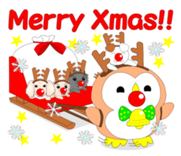 Fuku-chan 10. (owl) Winter version. sticker #9041920