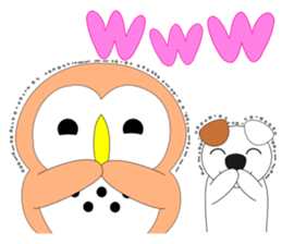 Fuku-chan 10. (owl) Winter version. sticker #9041926