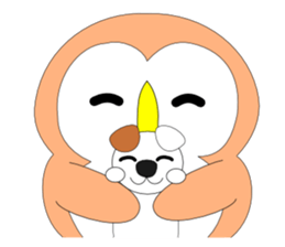 Fuku-chan 10. (owl) Winter version. sticker #9041935