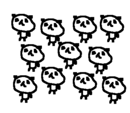 Panda without character stickers. sticker #9042423
