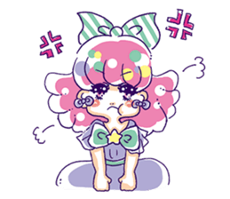 Magical girl and bear sticker #9042977