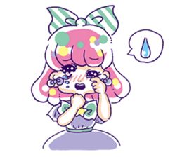 Magical girl and bear sticker #9042978