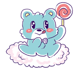Magical girl and bear sticker #9042979