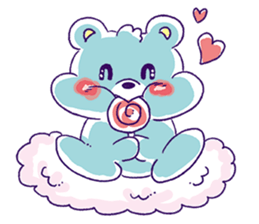 Magical girl and bear sticker #9042981