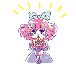 Magical girl and bear sticker #9042983