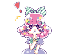 Magical girl and bear sticker #9042986