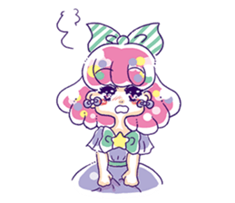 Magical girl and bear sticker #9042987