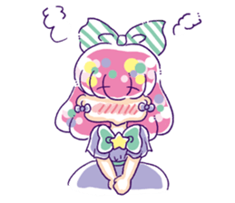 Magical girl and bear sticker #9042988