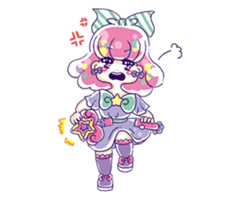 Magical girl and bear sticker #9042992