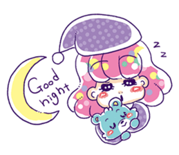 Magical girl and bear sticker #9042994