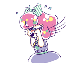 Magical girl and bear sticker #9042996