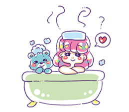 Magical girl and bear sticker #9043002