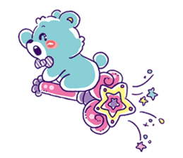 Magical girl and bear sticker #9043003