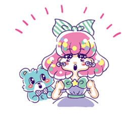 Magical girl and bear sticker #9043005