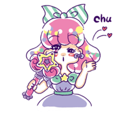 Magical girl and bear sticker #9043007